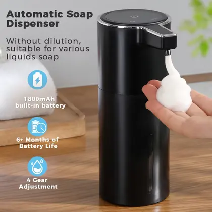 Touchless foaming soap dispenser