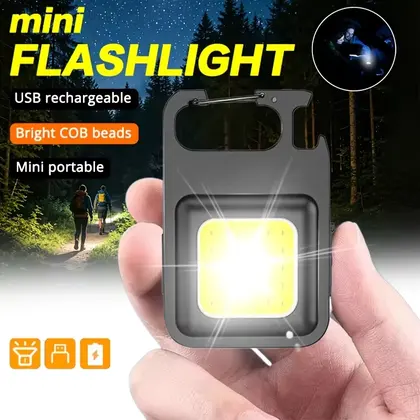 Rechargeable keychain flashlight