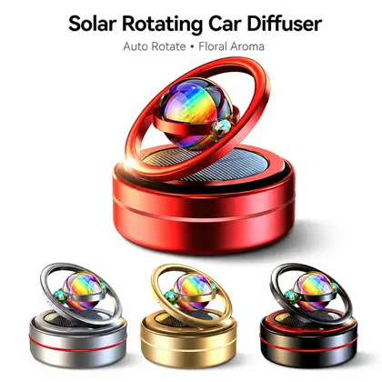 Solar rotating car air freshener