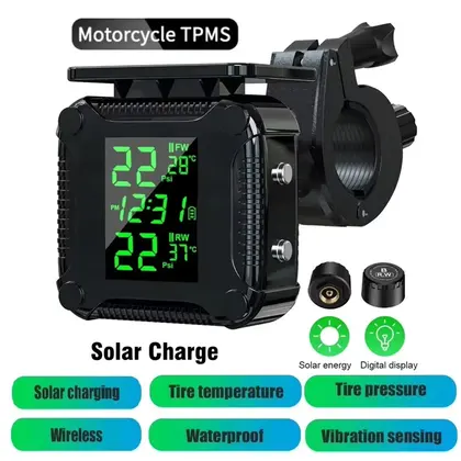 Solar tyre pressure monitor
