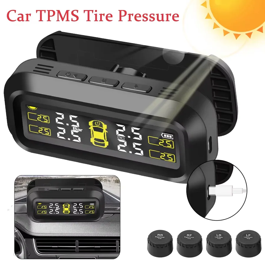 Solar tyre pressure monitor · 2